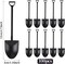 100 Pcs Plastic Mini Shovel Shape Spoons,Black Disposable Cute Shovel Dessert Spoons for Halloween Party Ice Cream Yogurt Pudding